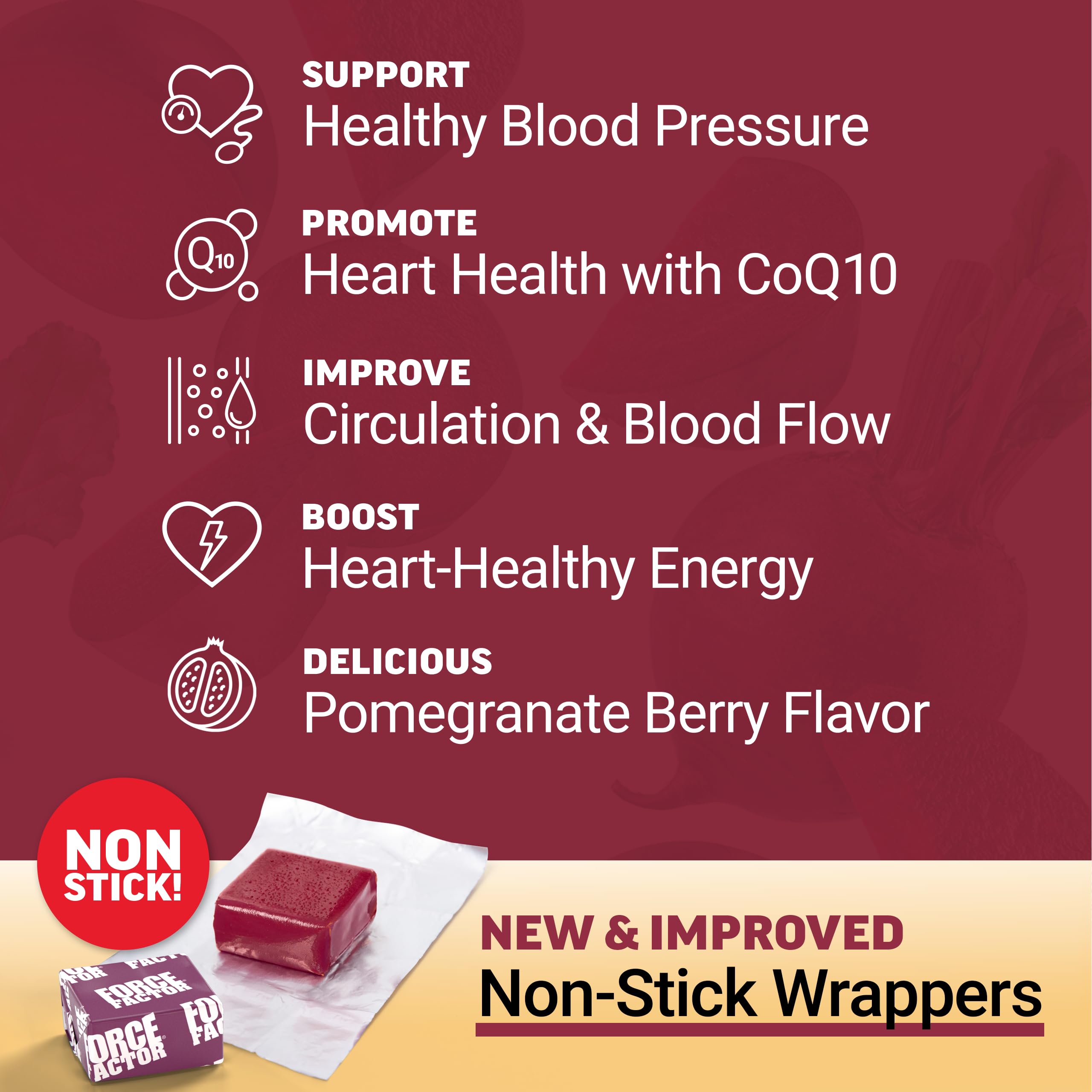 Force Factor Total Beets beetroot powder highlights natural nutrients for blood flow