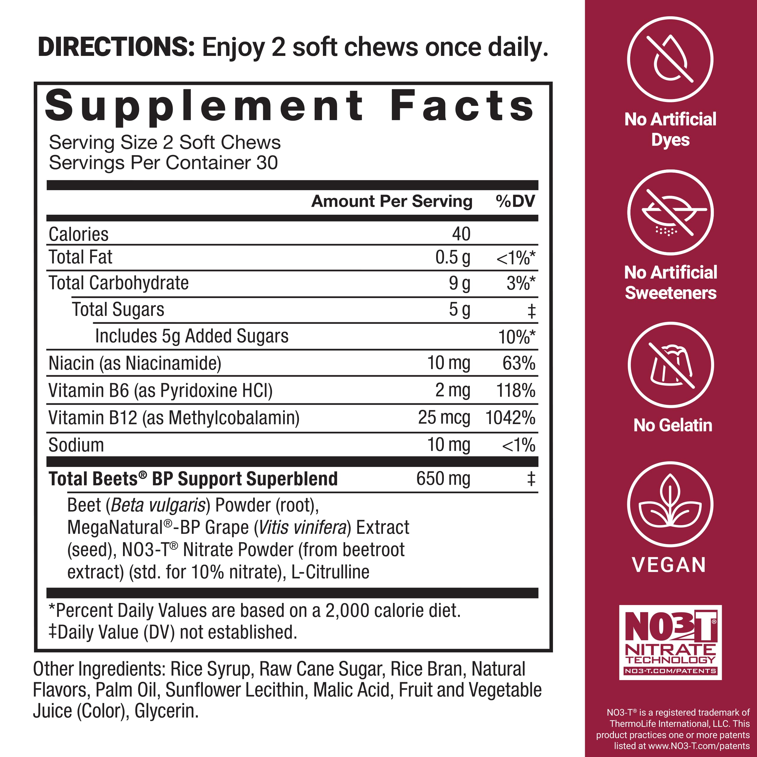 Total Beets chews in hand demonstrate portability and on-the-go support.