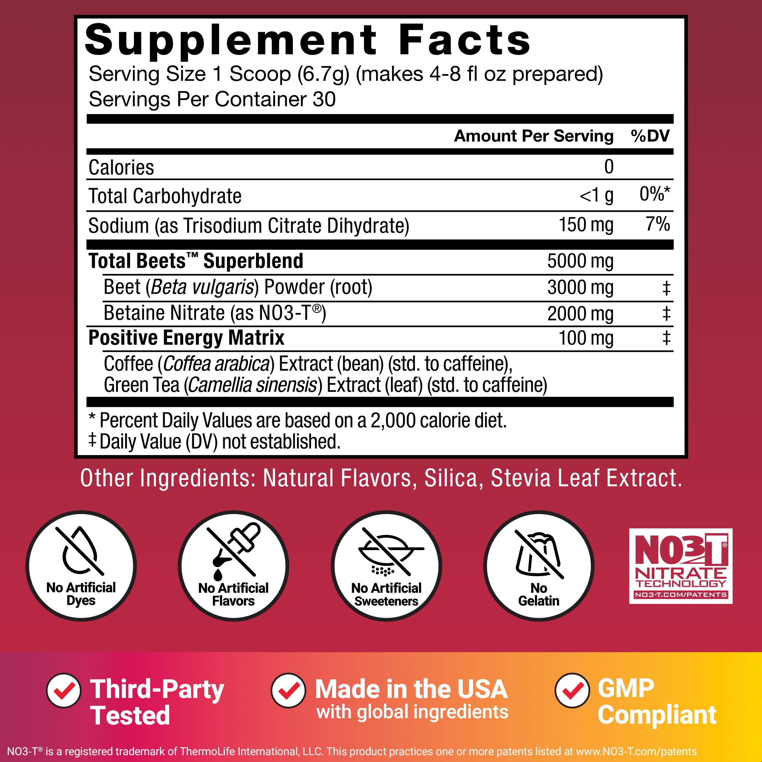 Force Factor Total Beets Energy Powder morning routine shot to start the day