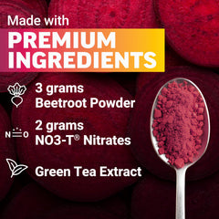 Force Factor Total Beets Energy Powder spoon serving for daily use