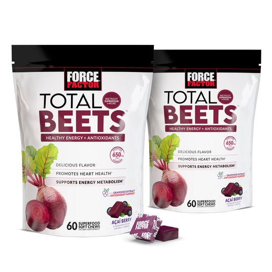 Force Factor Total Beets front-pack displays convenient heart-healthy energy on the go