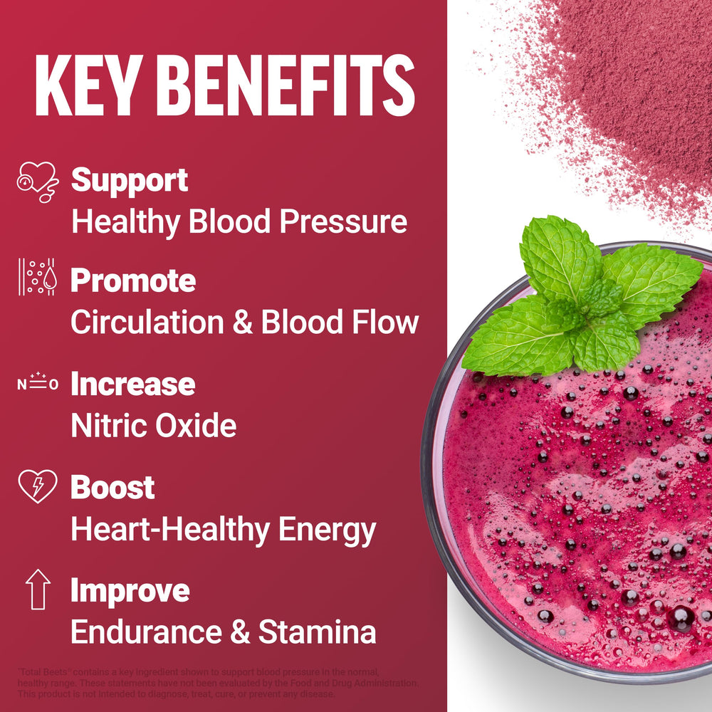 Force Factor Total Beets serving scoop ready for quick nitric oxide support