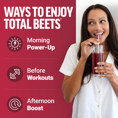 Force Factor Total Beets shaker with powder for convenient mixed drink