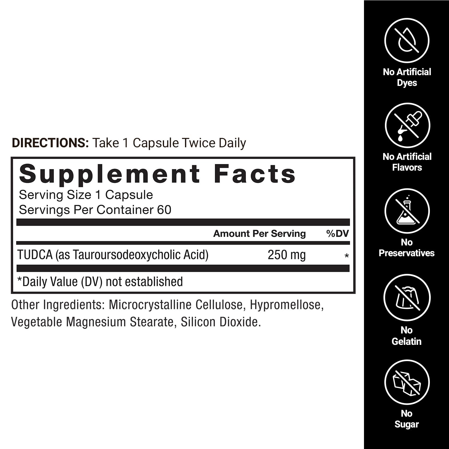 Scientific graphic communicates clinical dose backing for TUDCA.