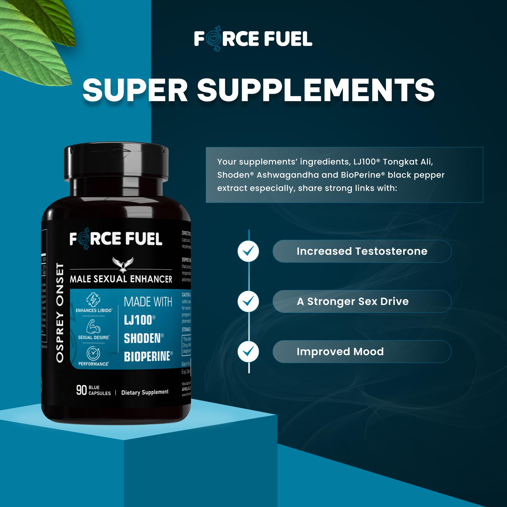 Force Fuel lab-tested badge on packaging reinforcing quality and safety considerations.