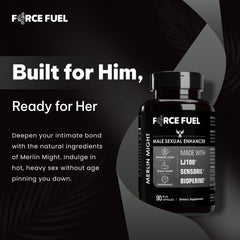 Lab-tested certification seal on Force Fuel packaging.