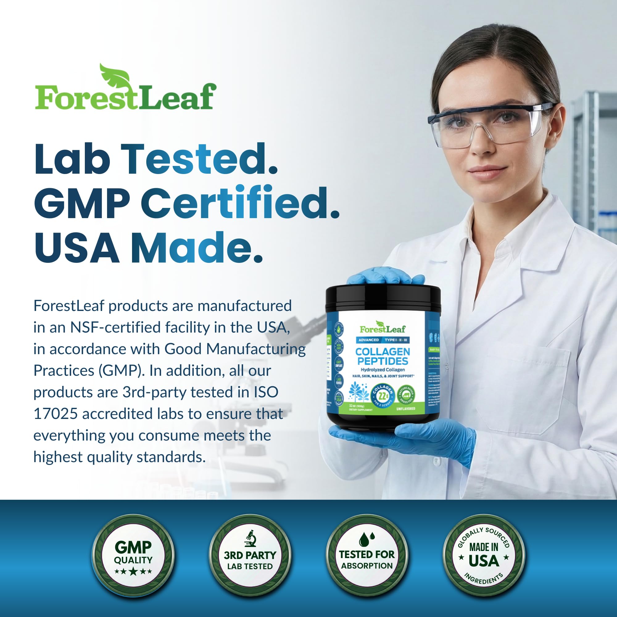 ForestLeaf keto-friendly collagen powder for low-carb routines.