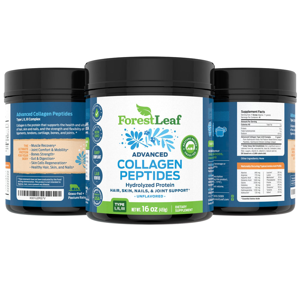 ForestLeaf collagen powder made-in-usa signals quality and GMP standards.