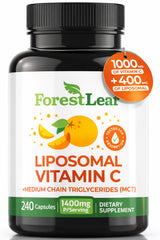 ForestLeaf liposomal vitamin C front label shows high potency for daily immune support.