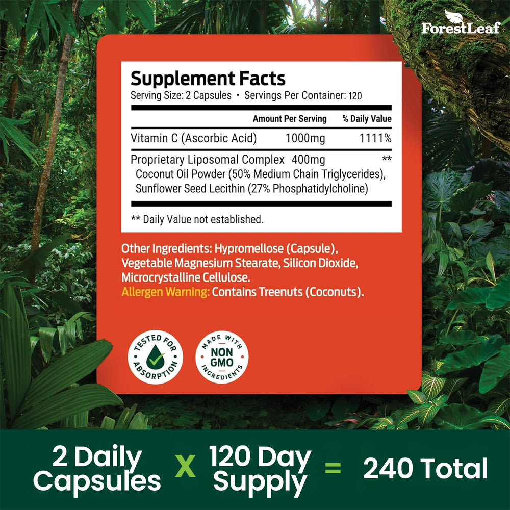 ForestLeaf liposomal vitamin C production is proudly made in the USA.