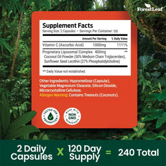 ForestLeaf liposomal vitamin C production is proudly made in the USA.