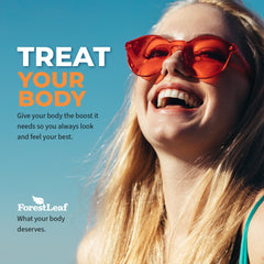 ForestLeaf ready-to-use bottle on shelf communicates convenient daily supplement.