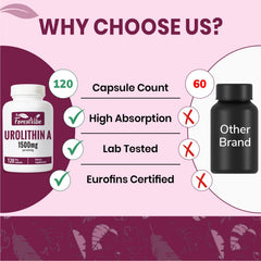 ForestVibe Urolithin A third-party testing stamp visible.