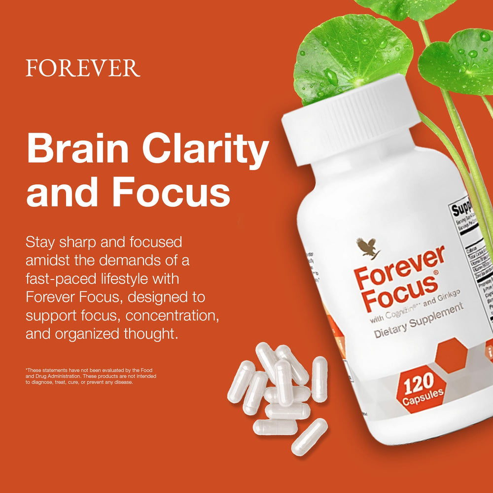 Forever Focus tablets on a desk ready for daily focus