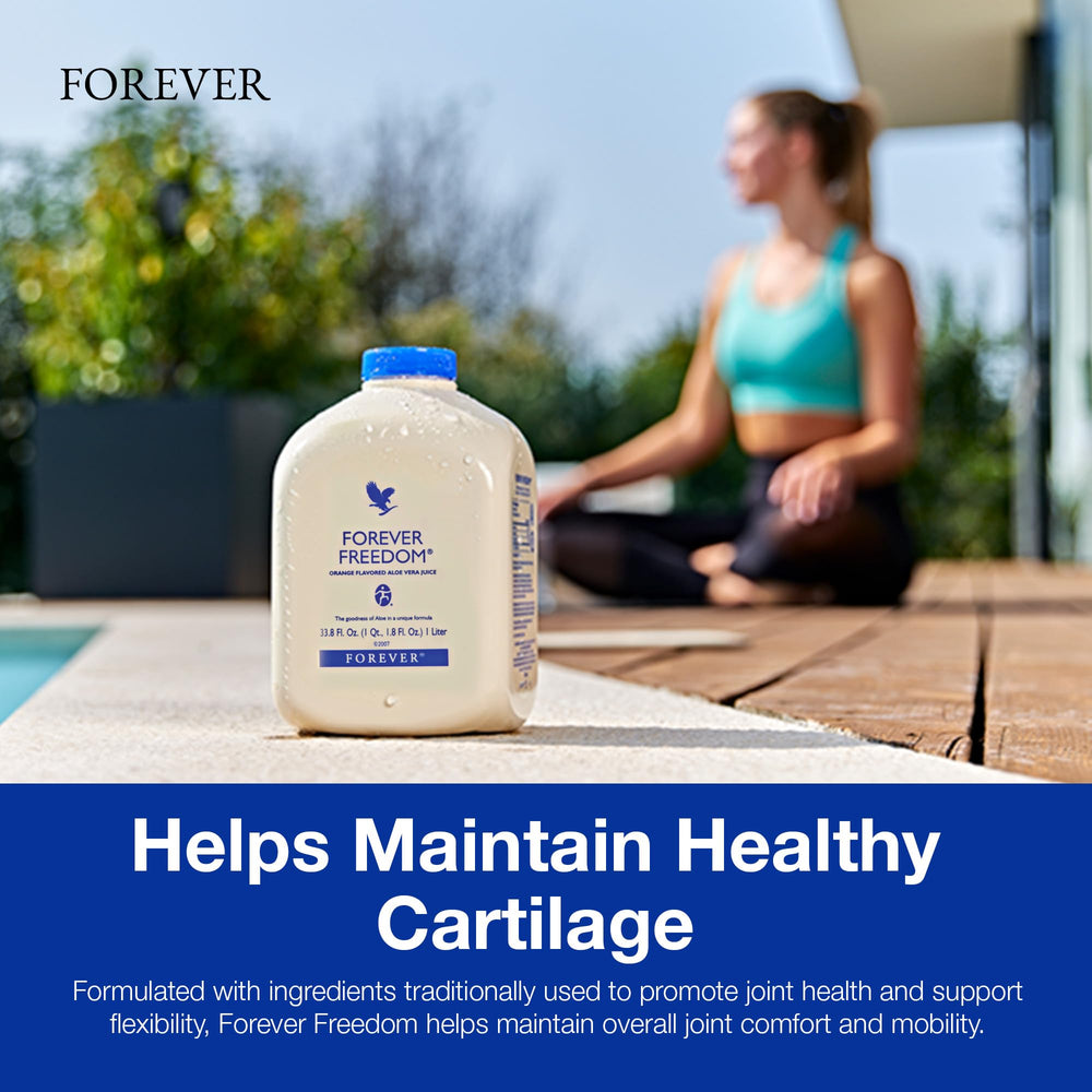 Forever Freedom packaging box showcasing the 33.8 fl oz size.