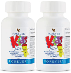 Forever Living Kids grape multivitamin bottle front showing kid-friendly nutrition