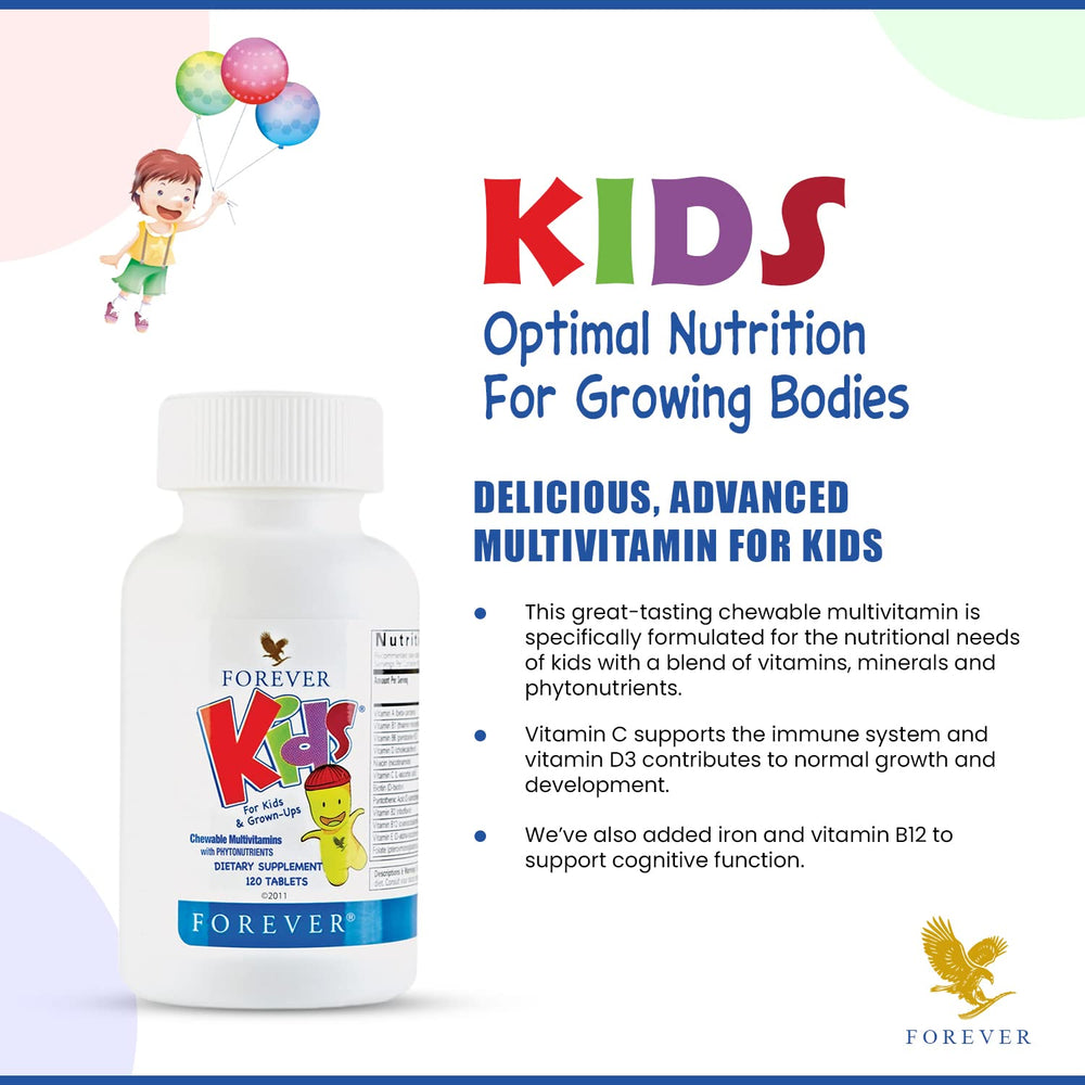 Forever Kids grape flavor chewables inviting daily routine with tasty taste