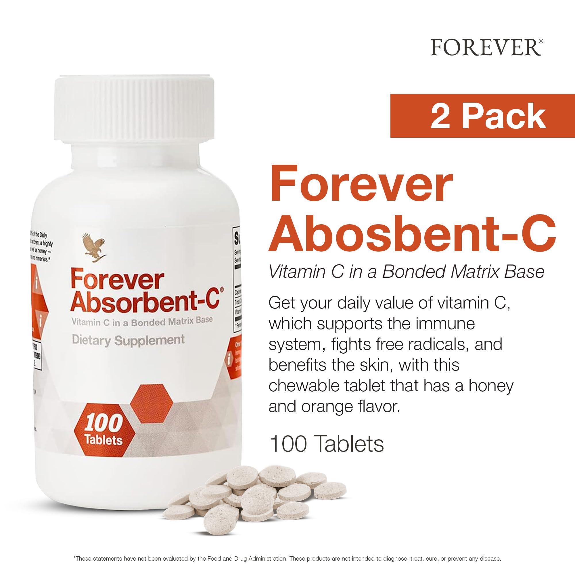 Absorbent-C honey oat bran tablet close-up highlighting enhanced absorption