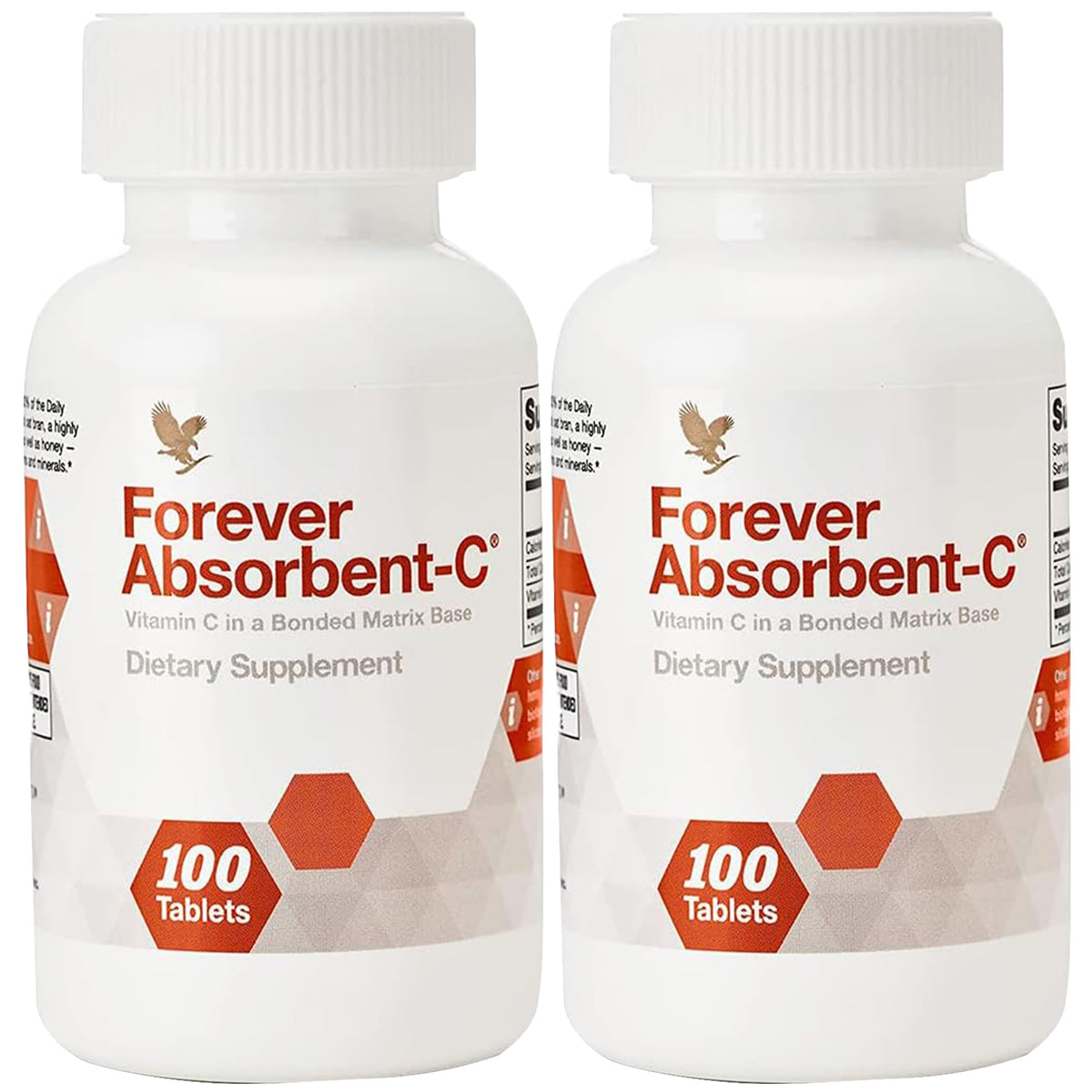 Forever Living Absorbent-C orange chewable bottle front view for immune support