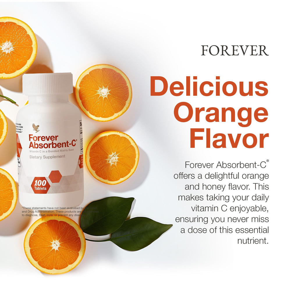 Two-bottle Forever Living Absorbent-C packaging displayed on shelf