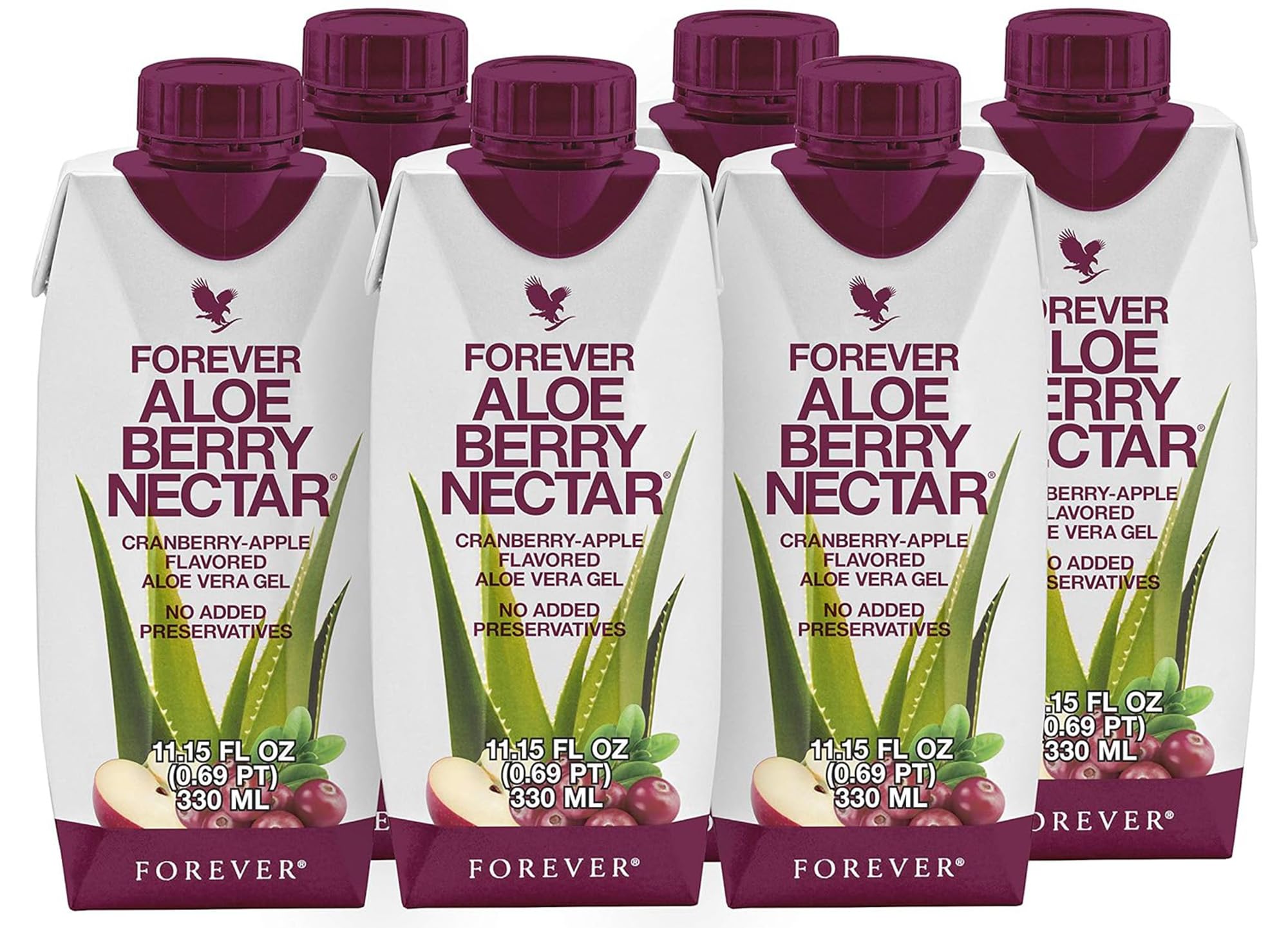 Forever Living Aloe Berry Nectar bottle close-up highlighting pure aloe and fruit blend for daily refreshment.