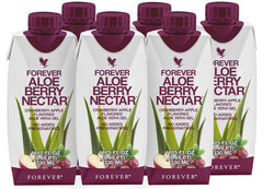 Forever Living Aloe Berry Nectar bottle close-up highlighting pure aloe and fruit blend for daily refreshment.