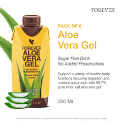Forever Living Aloe Vera Gel aseptically processed to preserve freshness without added preservatives.