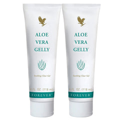 Forever Living Aloe Vera Gelly bottle front view for quick skin hydration