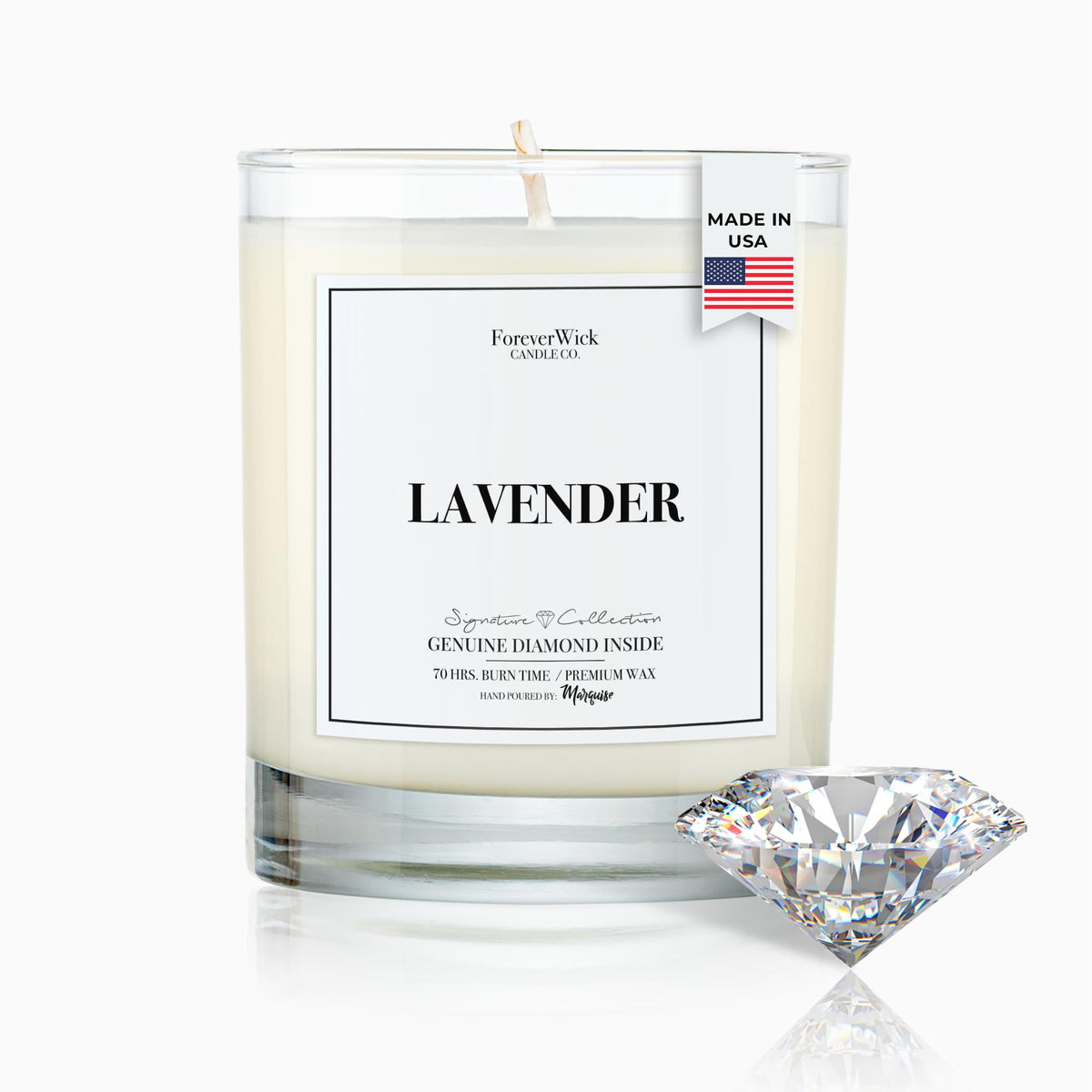 ForeverWick Lavender & Magnolia candle jar creates a calming room ambiance