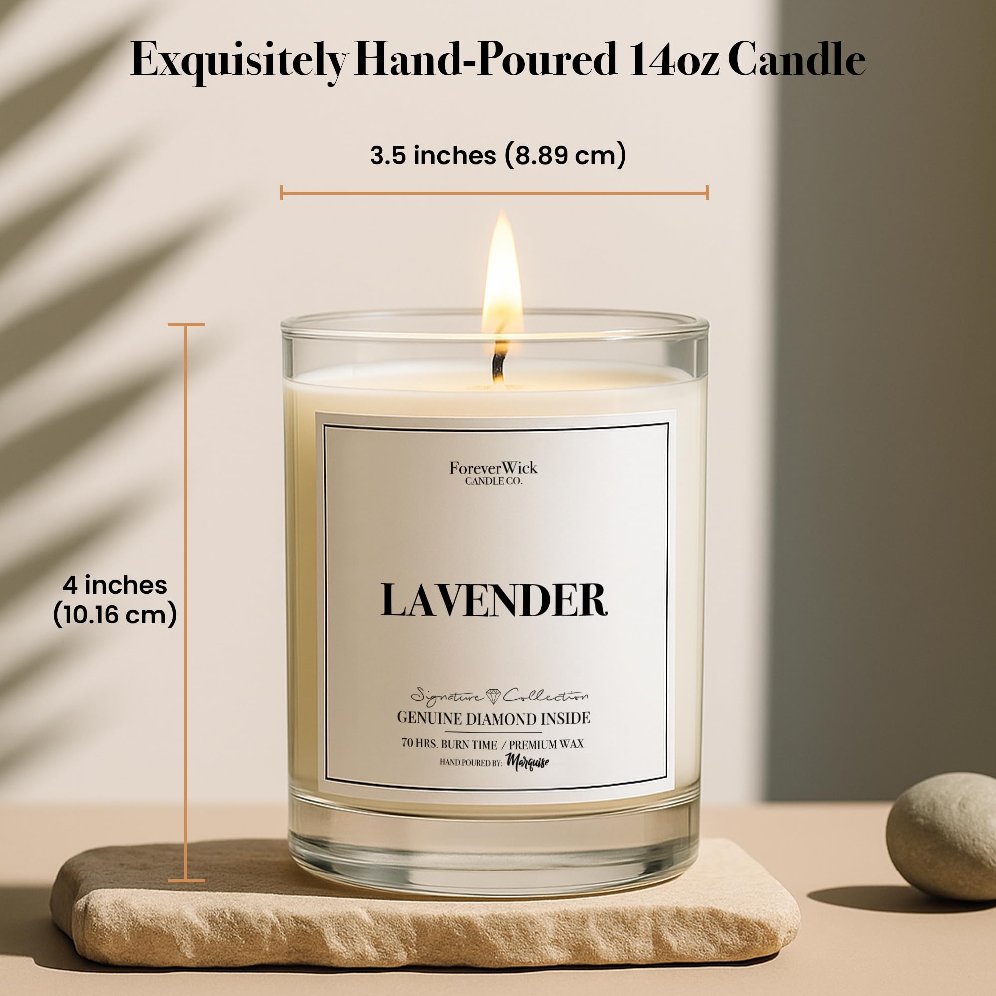 ForeverWick lead-free cotton wick ensures steady flame and even melt
