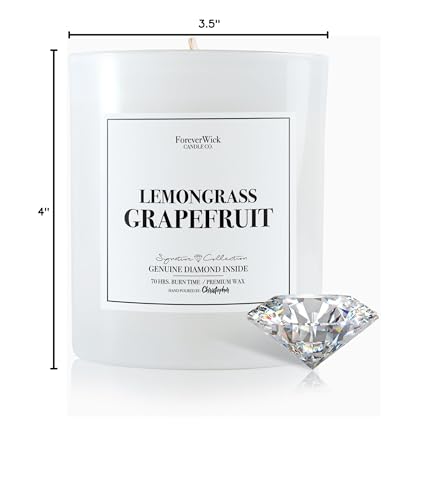 Foreverwick Lemongrass Grapefruit candle natural soy wax for clean burning