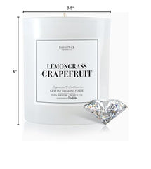 Foreverwick Lemongrass Grapefruit candle natural soy wax for clean burning