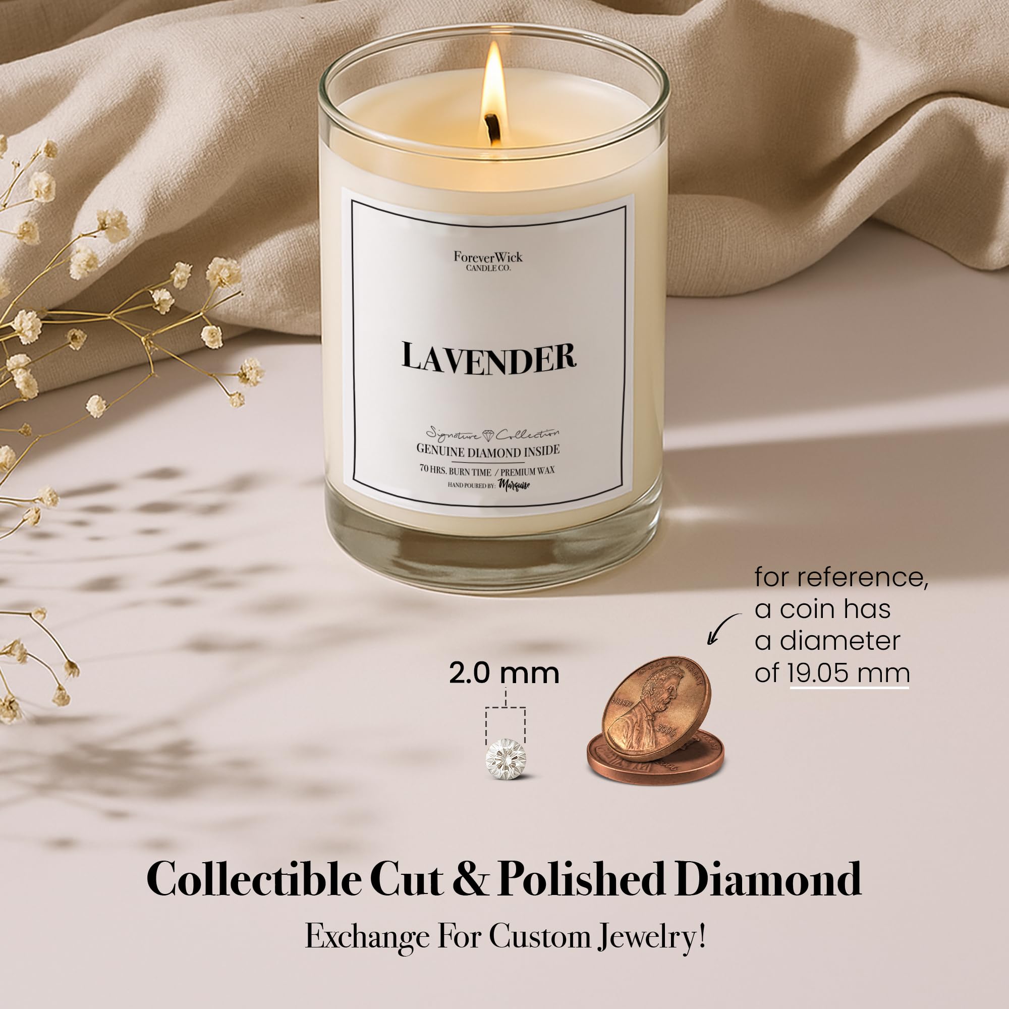 ForeverWick organic soy wax candle with clean burn and fragrance