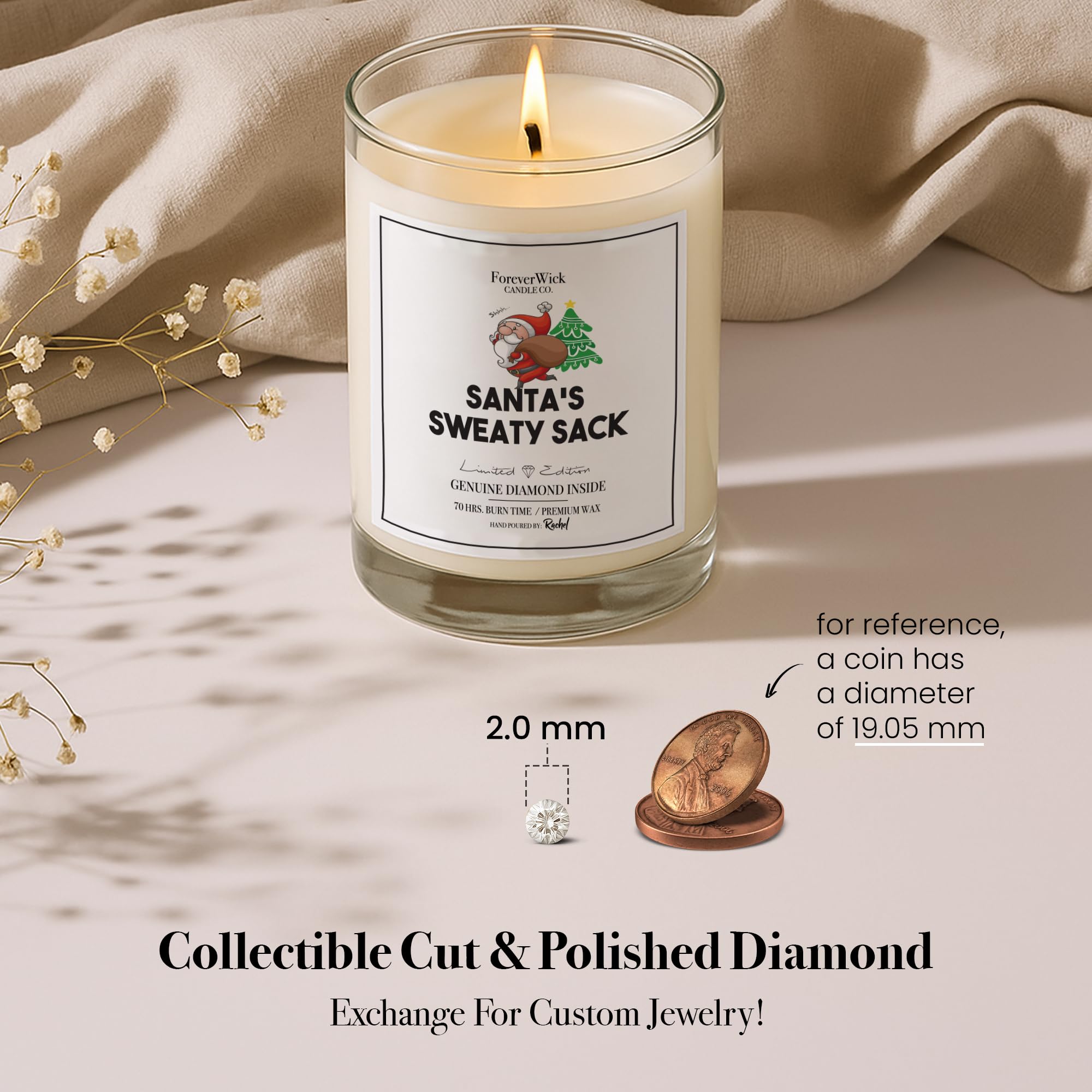 ForeverWick label close-up emphasizes premium branding and gift appeal.