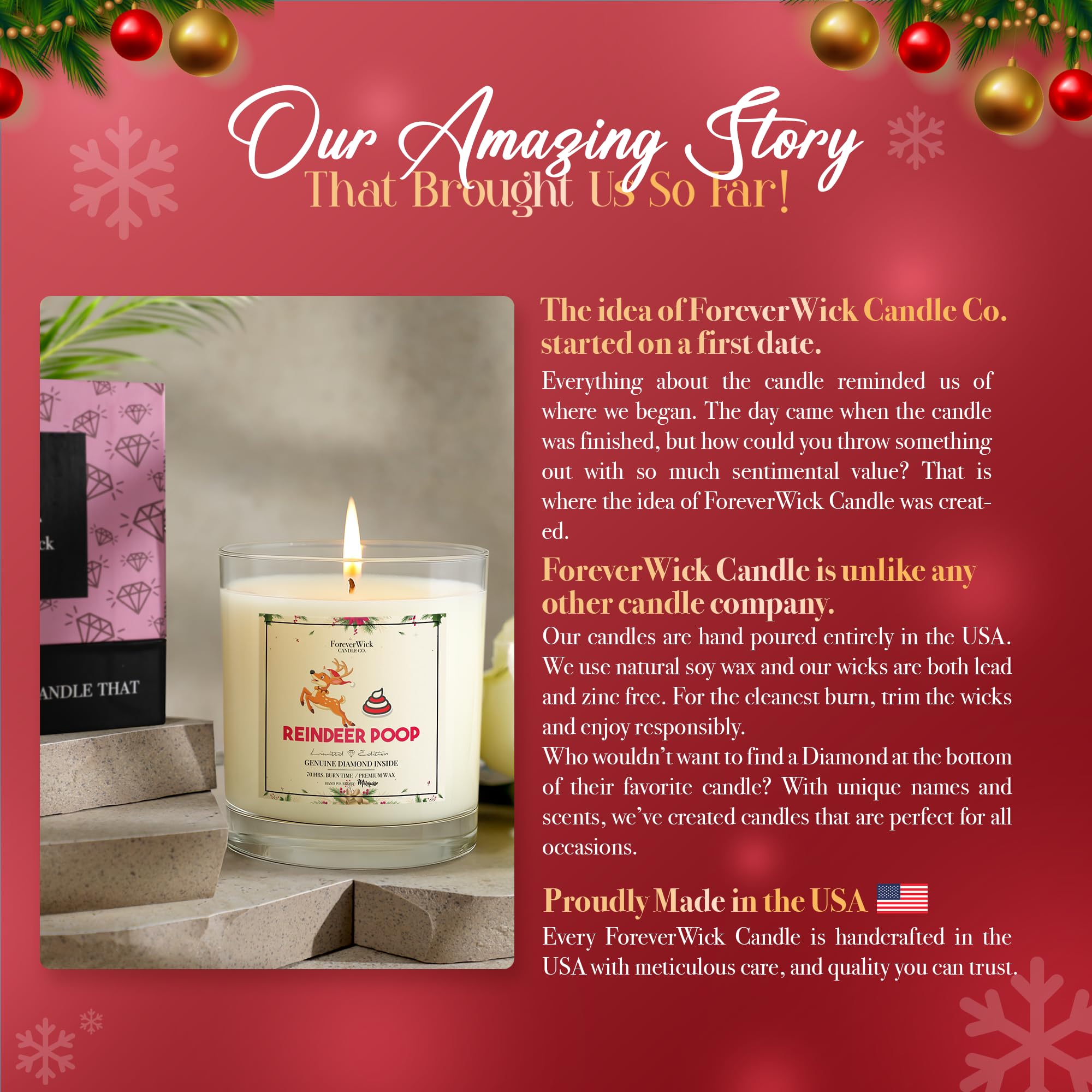 ForeverWick scent profile notes blueberry, red fruits, orange for a gourmand aroma.