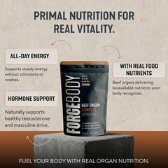 FORGEMEN FORGEBODY label highlights clean ingredient transparency.