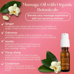Foria Massage Oil pump—controlled application for full-body or targeted massage.