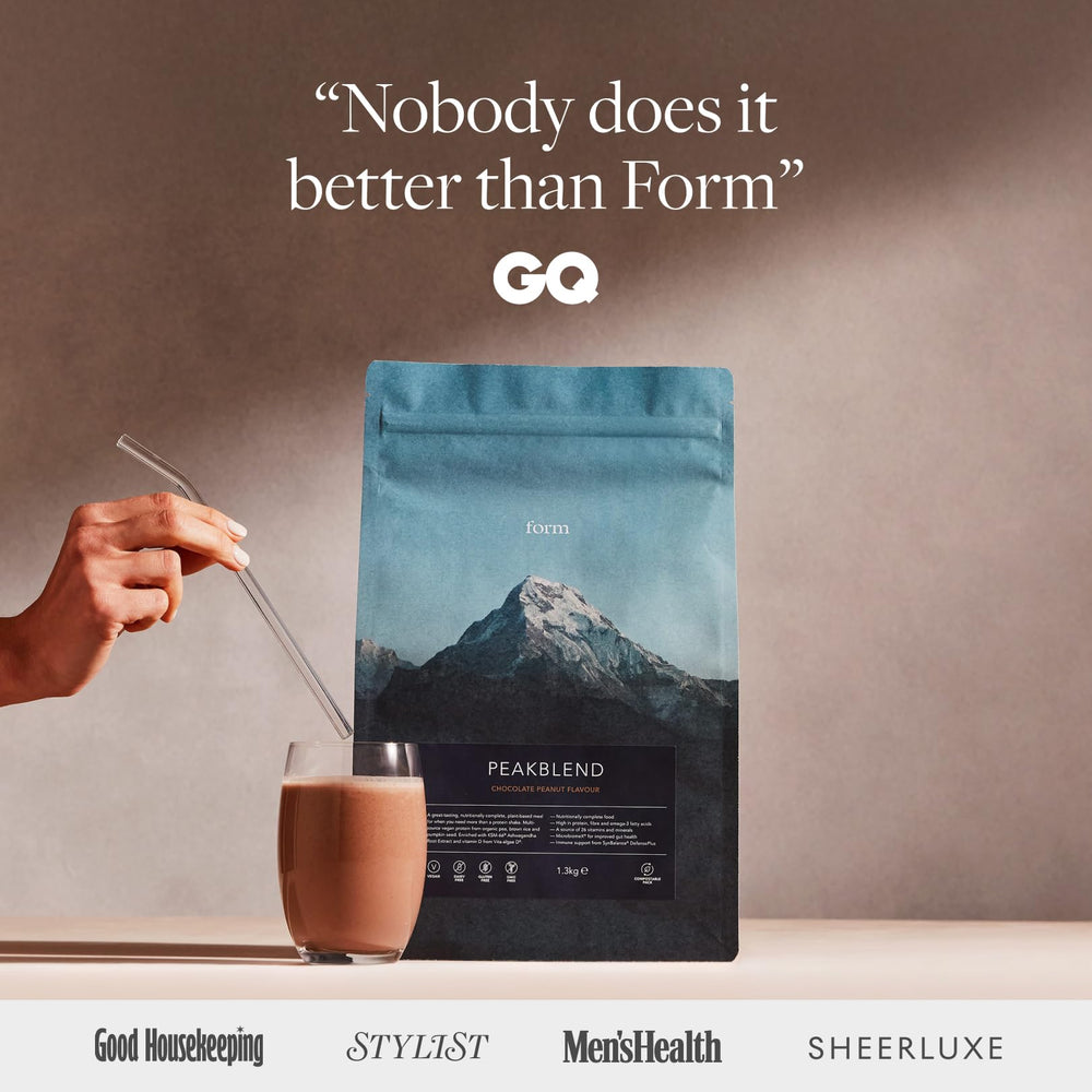 Form Peakblend eco-friendly, plastic-free packaging on display