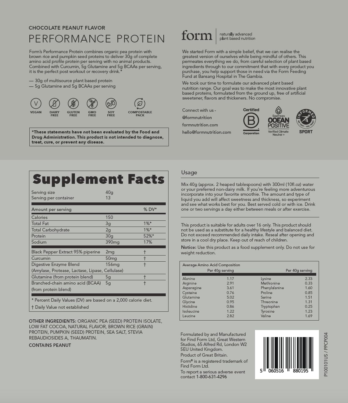 Form Performance Protein post-workout scene in gym setting