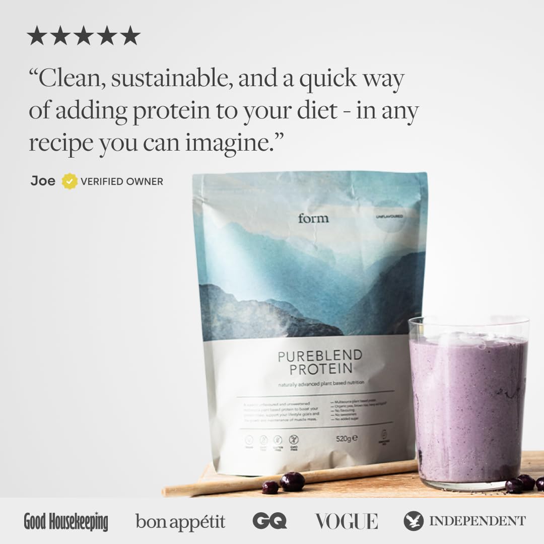 Form Pureblend Protein scoop measures plant-based powder for meals