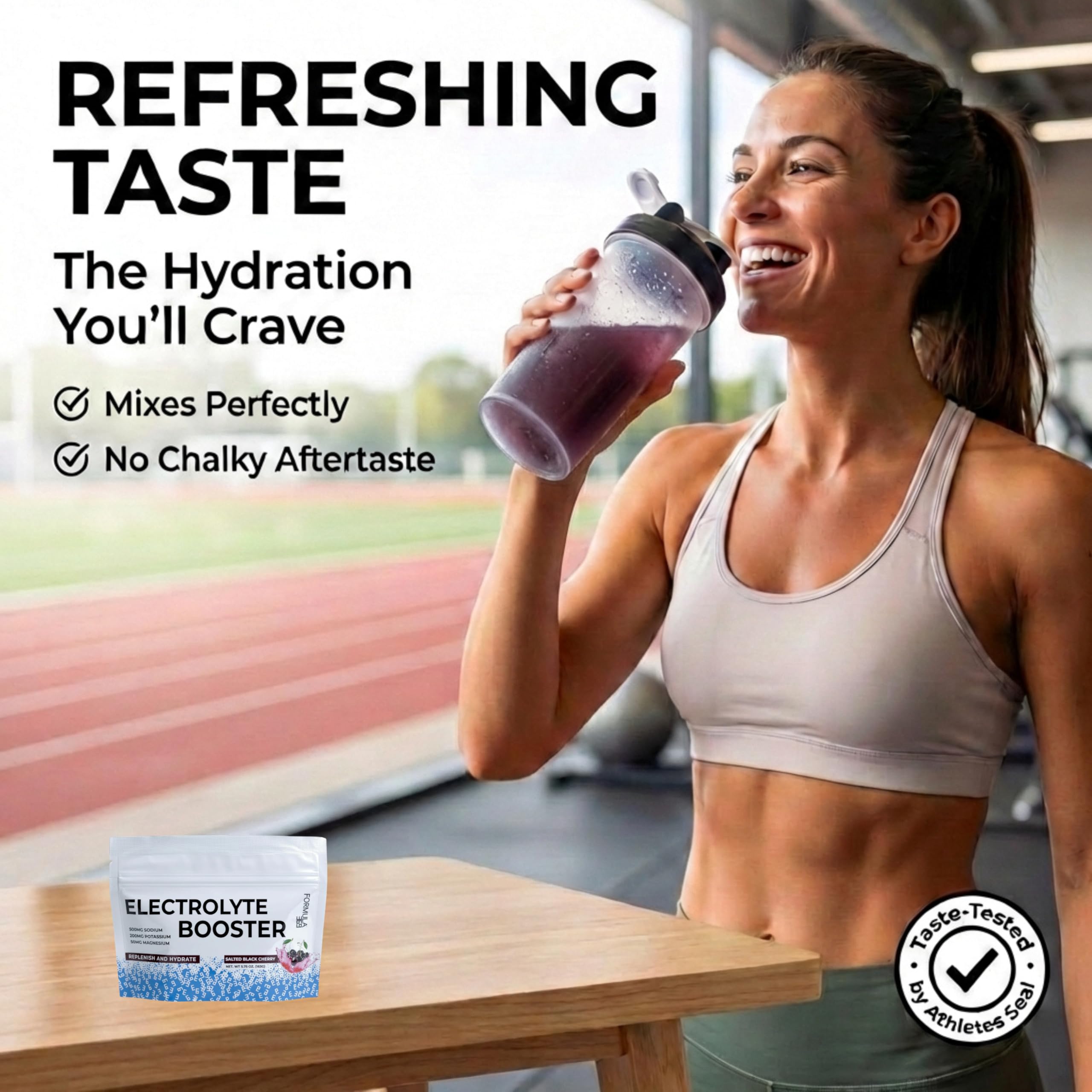 Pouring Formula 369 Electrolyte Booster to support endurance during exercise.