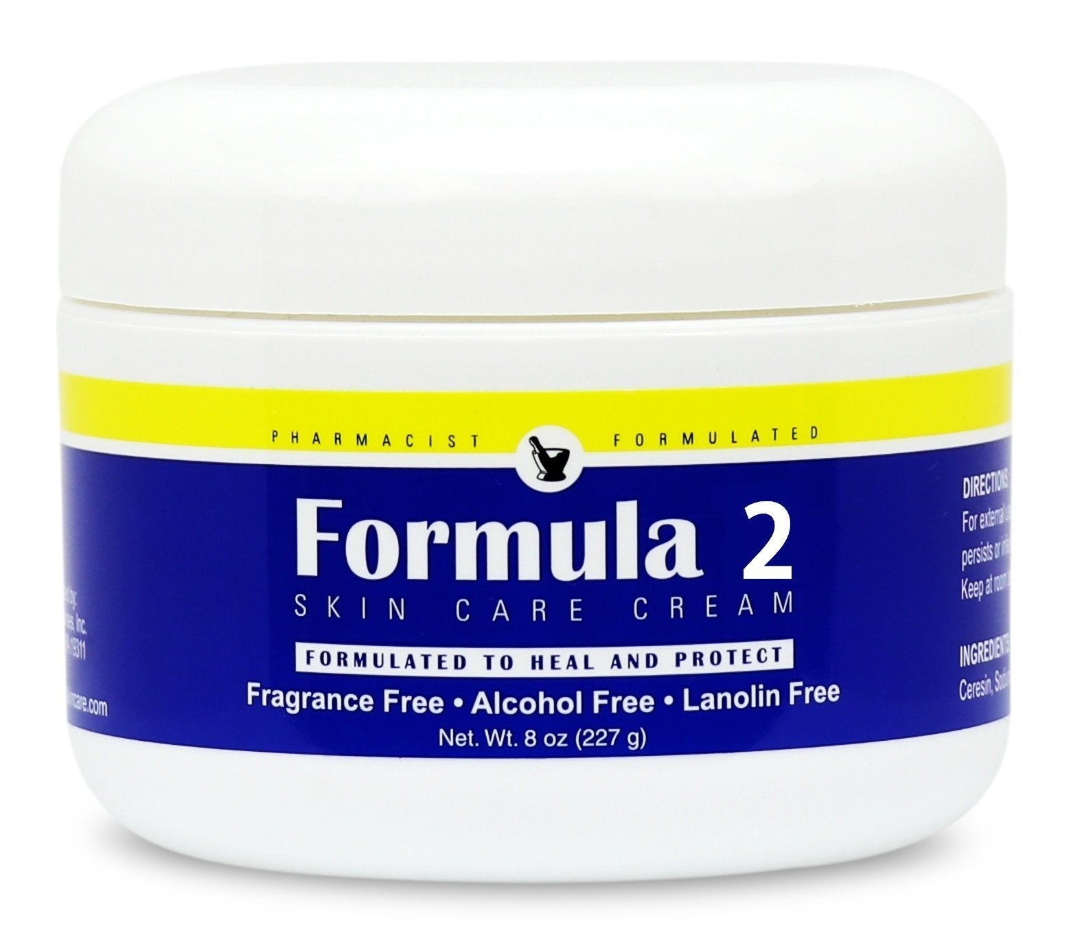 Formula 2 Skin Care Cream in 8 oz jar ready for daily hydration.