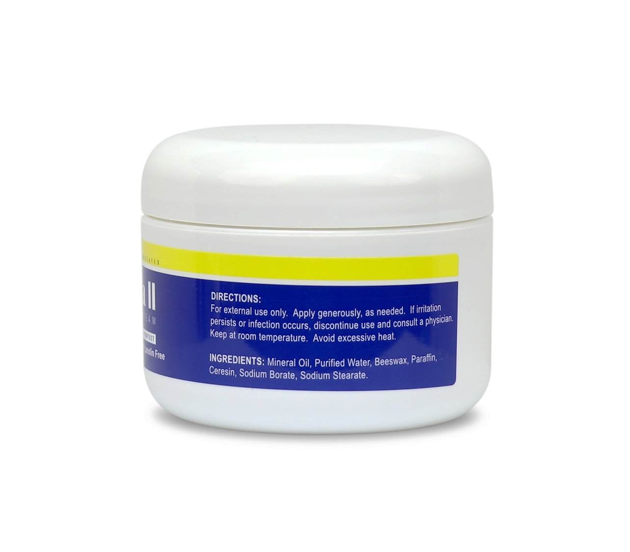 Barrier-focused formula without zinc oxide for a smoother protective layer.