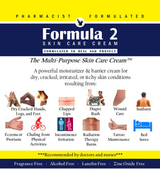 Applying Formula 2 Skin Care Cream to hands for intensive moisturization.