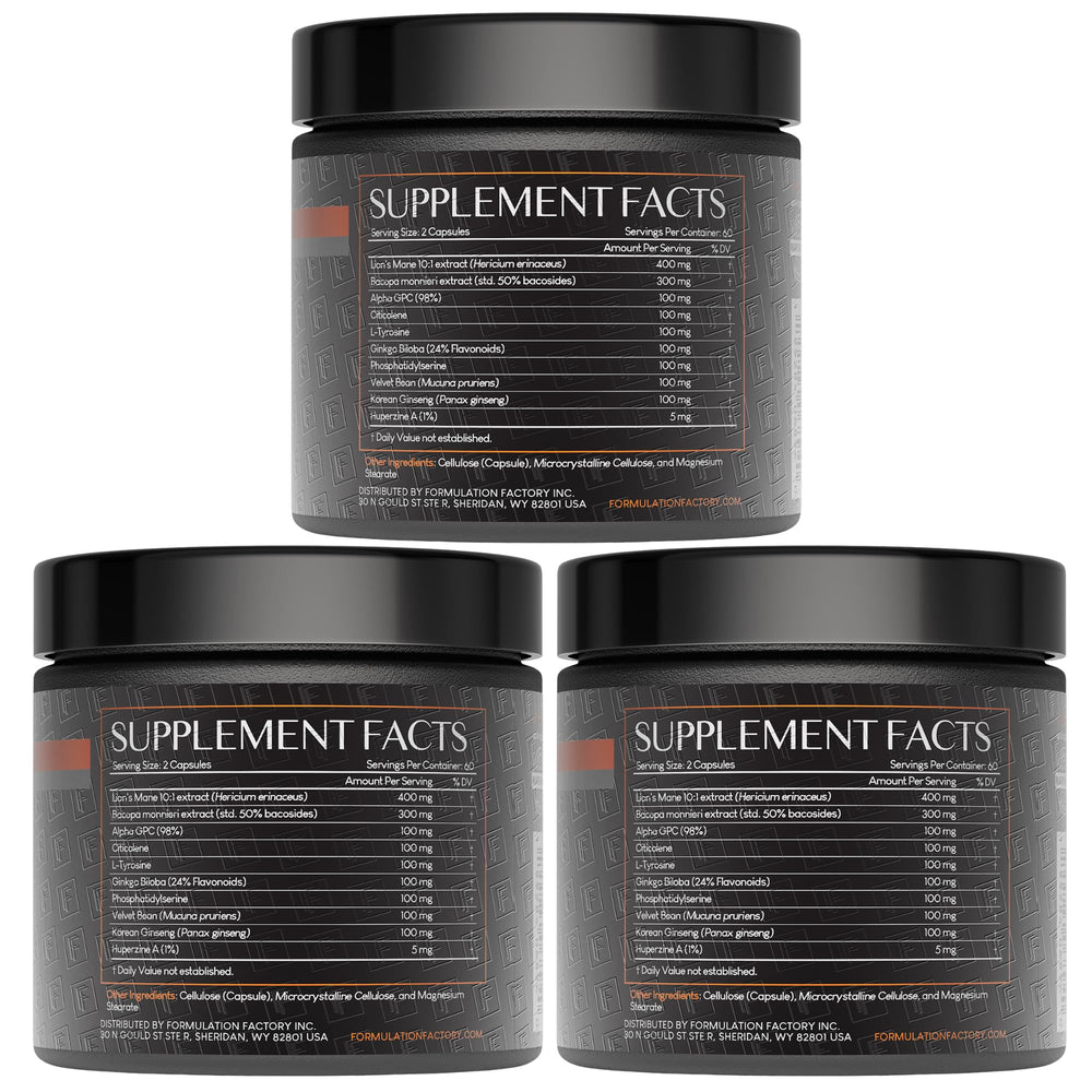 Formulation Factory Boss Mode label closeup highlights ingredient list and branding.