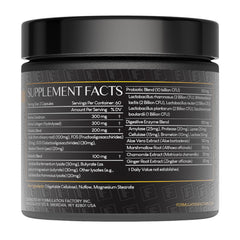 Formulation Factory Gut Intellect bottle back with ingredient highlights