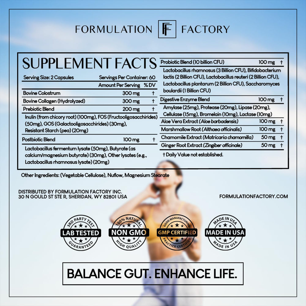 Formulation Factory Gut Intellect morning routine setup for consistency