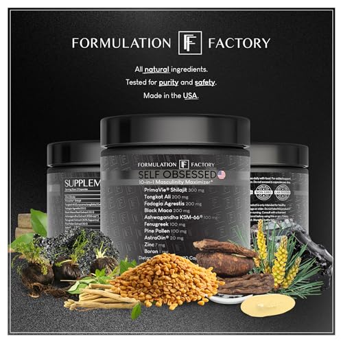 Formulation Factory label closeup detailing ingredients and serving size