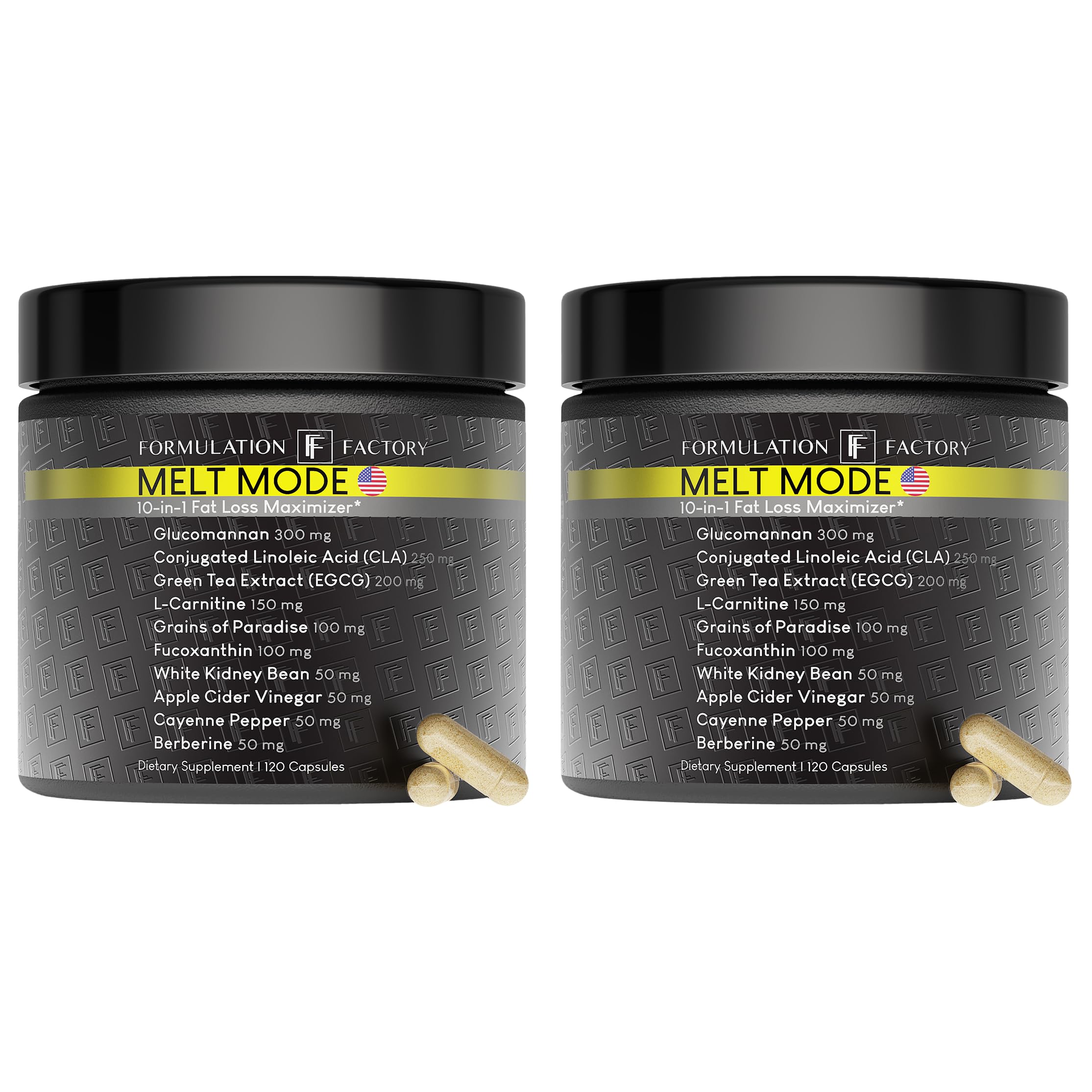 Formulation Factory Melt Mode bottle front with four‑month supply for daily energy support