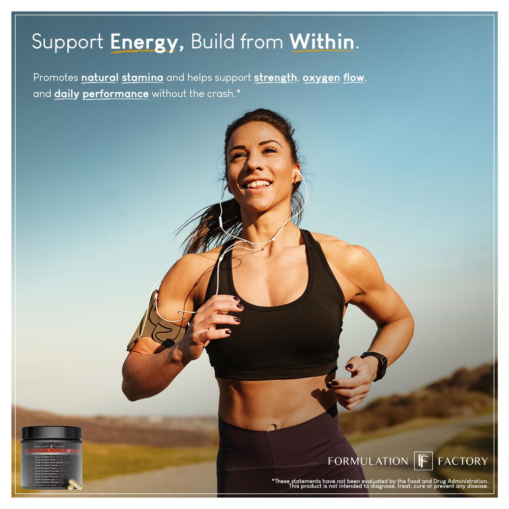 Formulation Factory primal health packaging communicates heritage and quality.